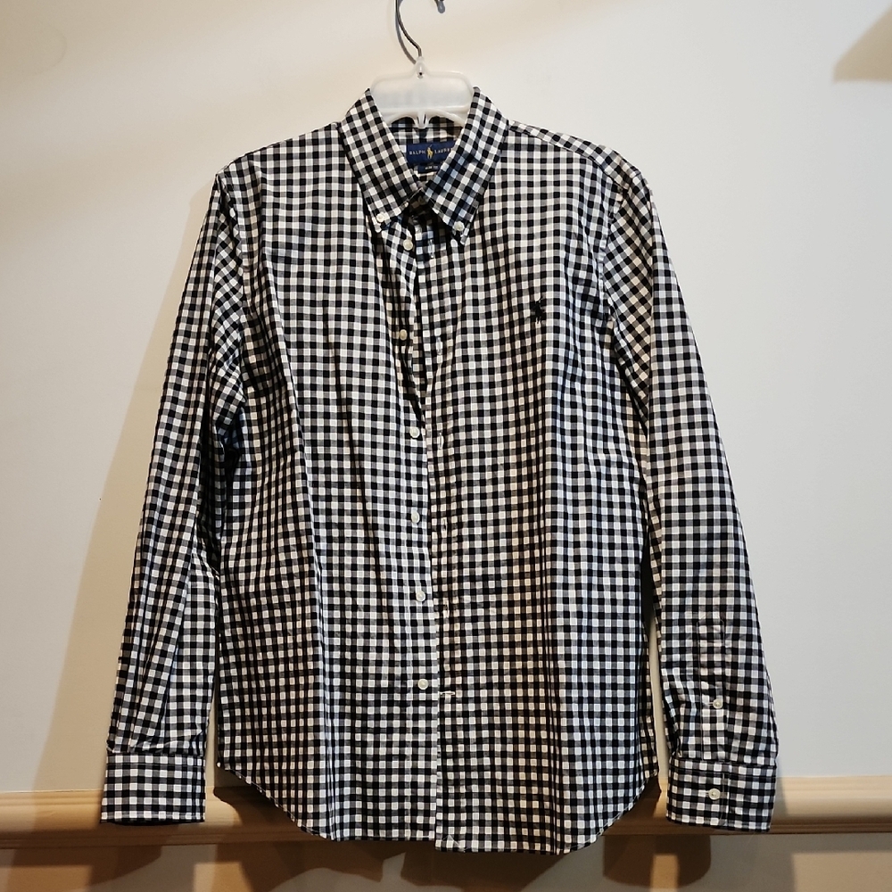 Black and White Checkered womens  Shirt
